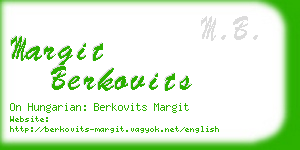 margit berkovits business card